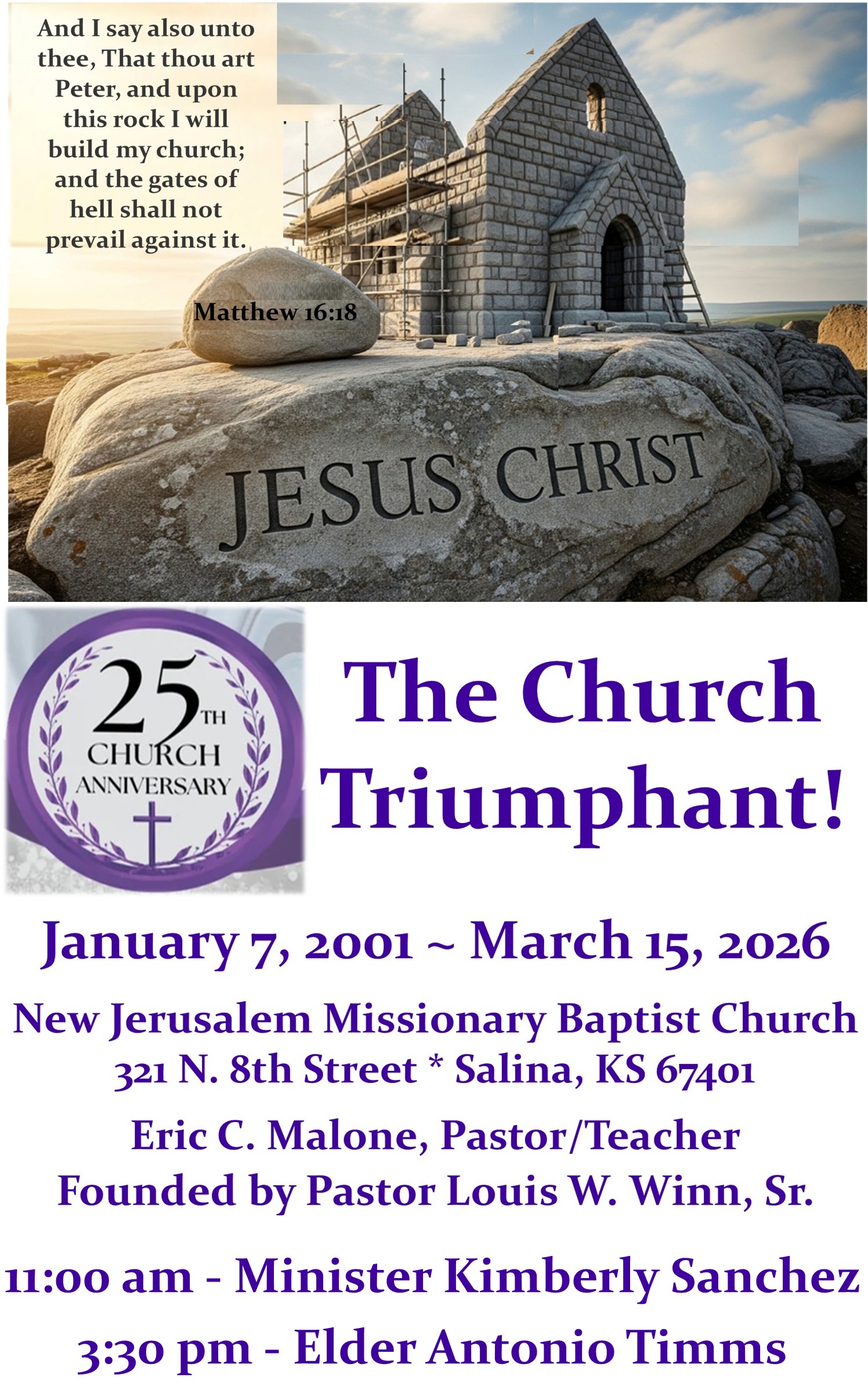 New Jerusalem MB Church Celebrates 25 Years!