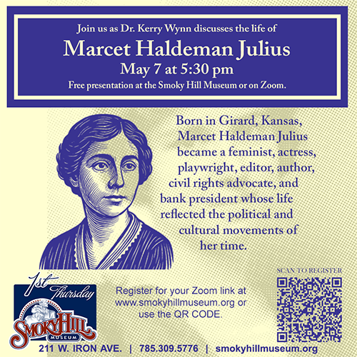 Smoky Hill Museum First Thursday to Highlight Kansas Woman Marcet Haldeman-Julius