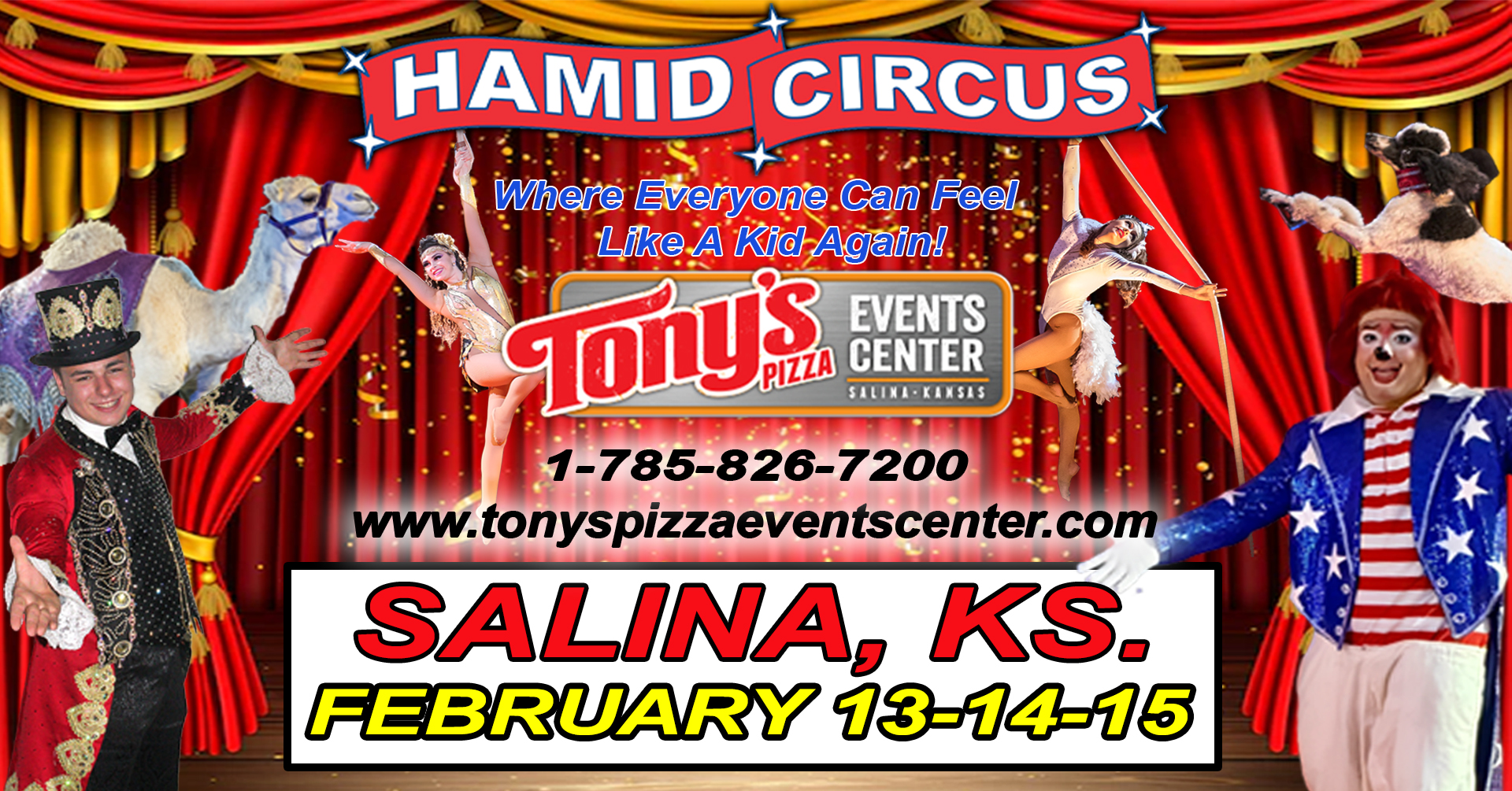 Hamid Circus Coming to Tony's Pizza Events Center