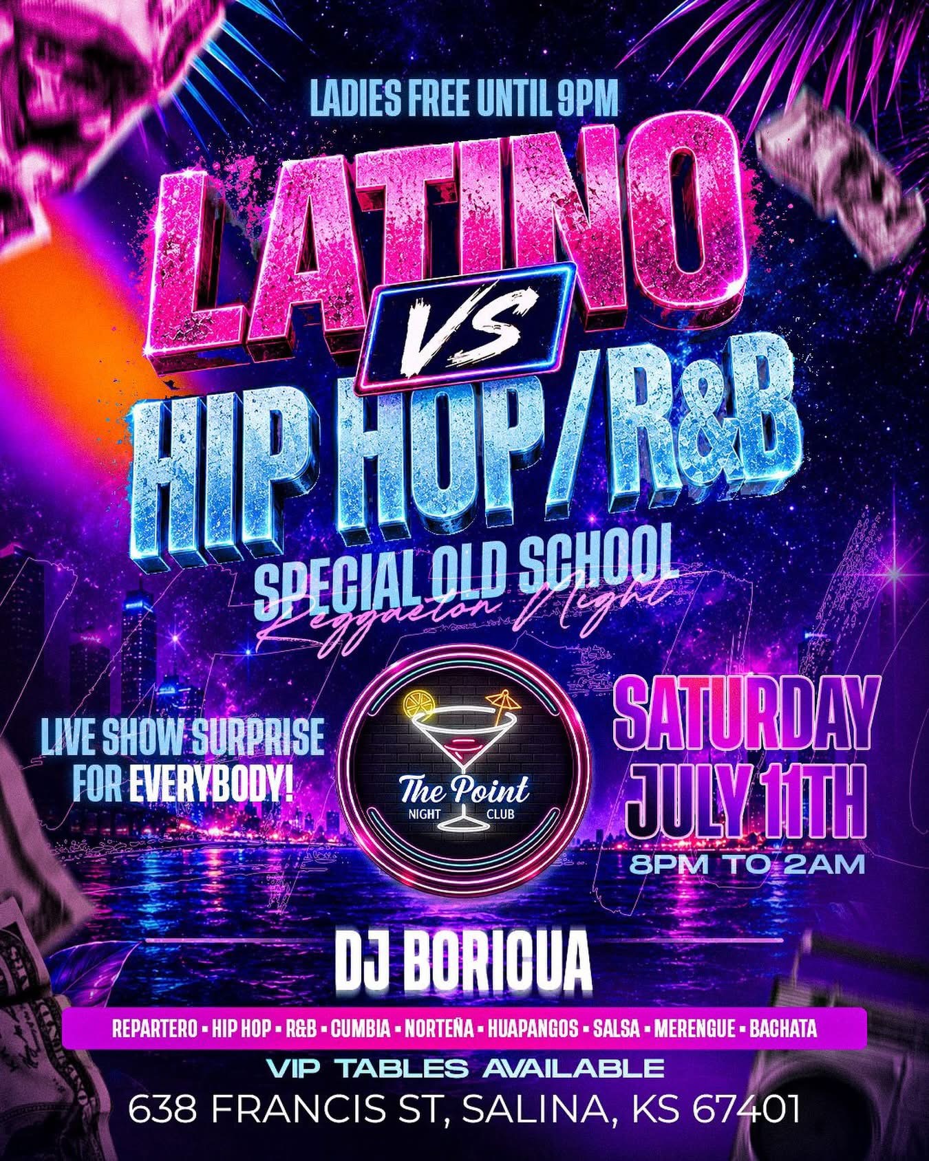 Latino vs. Hip Hop & R&B Night at The Point Night Club!