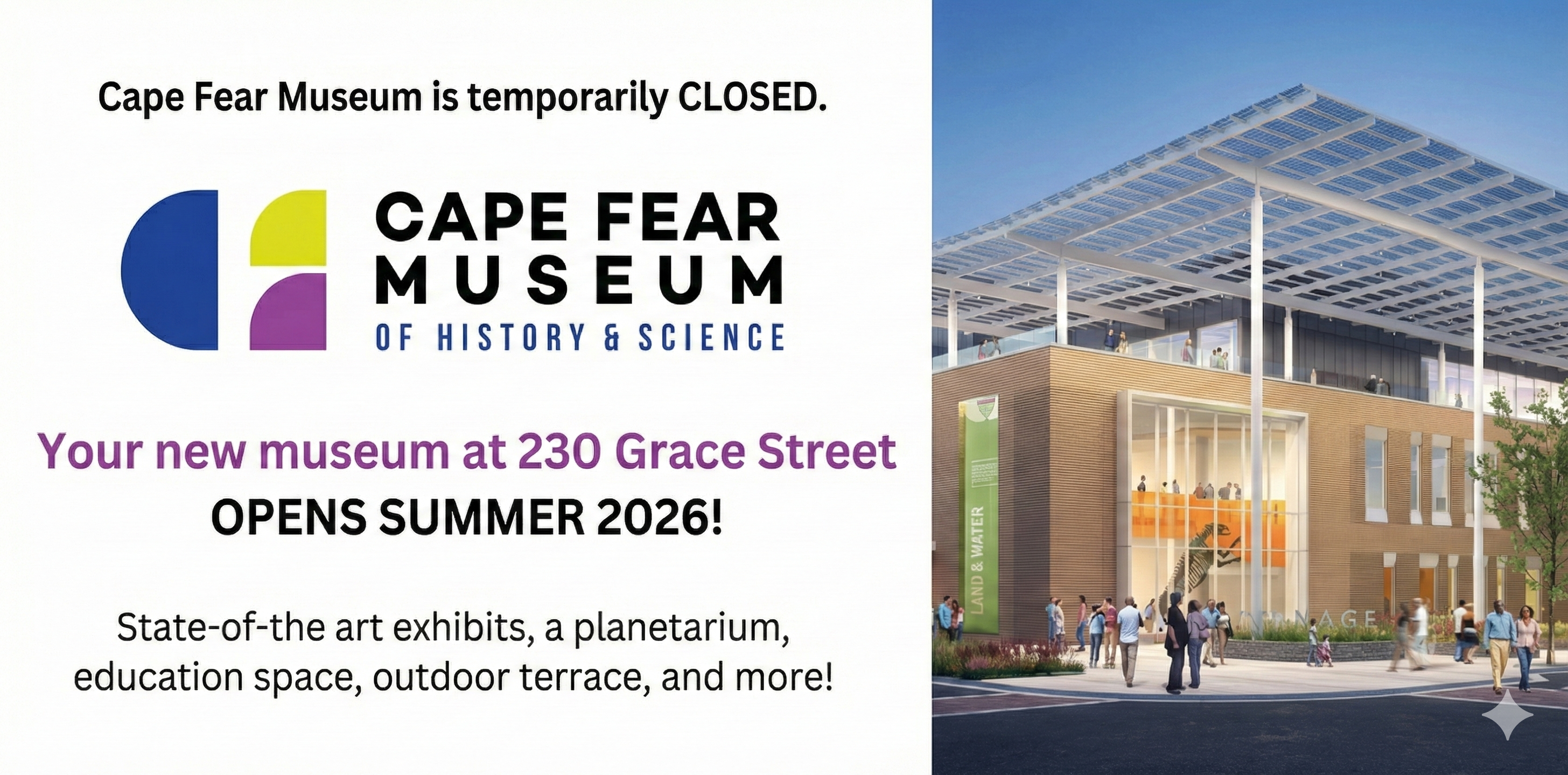 Cape Fear Museum Closing until Summer 2026