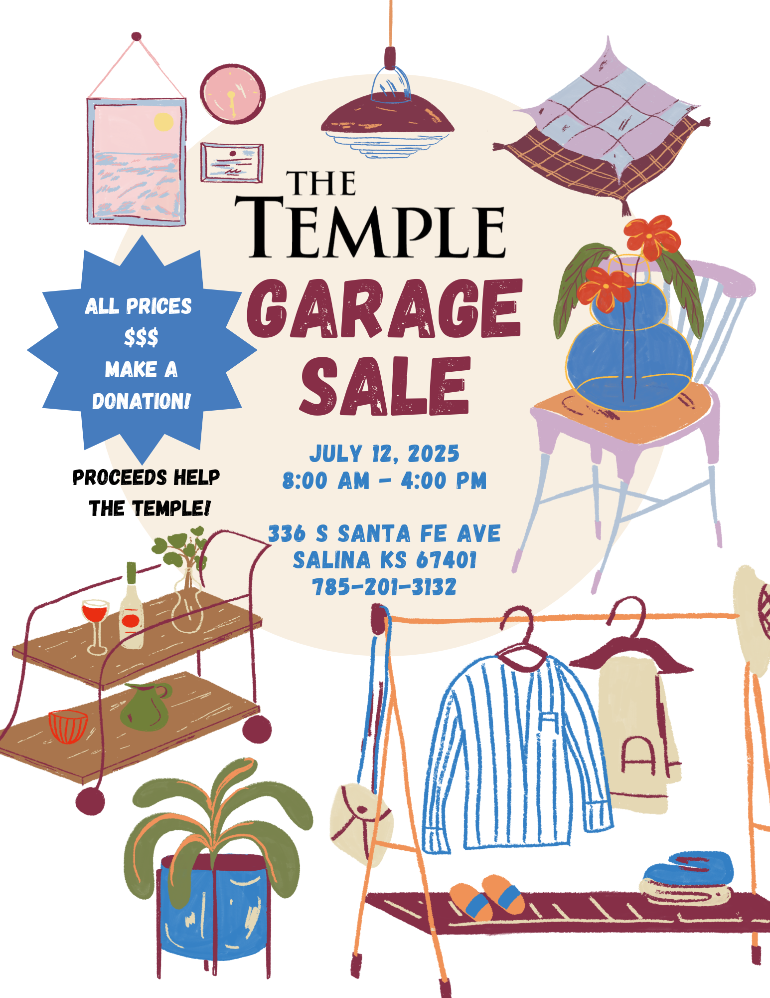 Temple Garage Sale Fundraiser