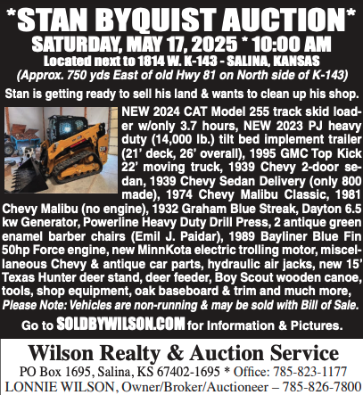 Stan Byquist Auction