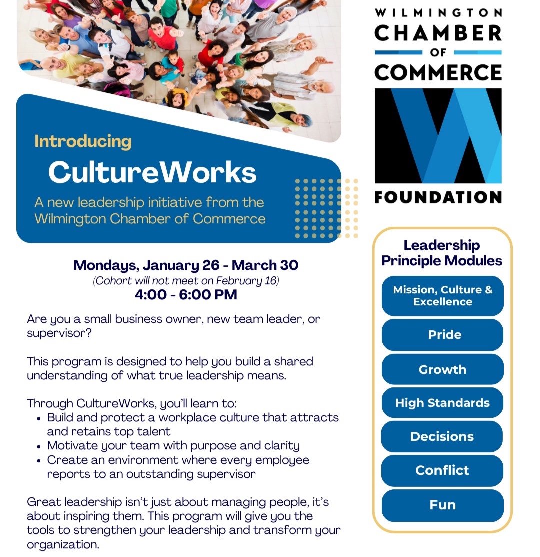 Join the next cohort of the Wilmington Chamber’s CultureWorks program!