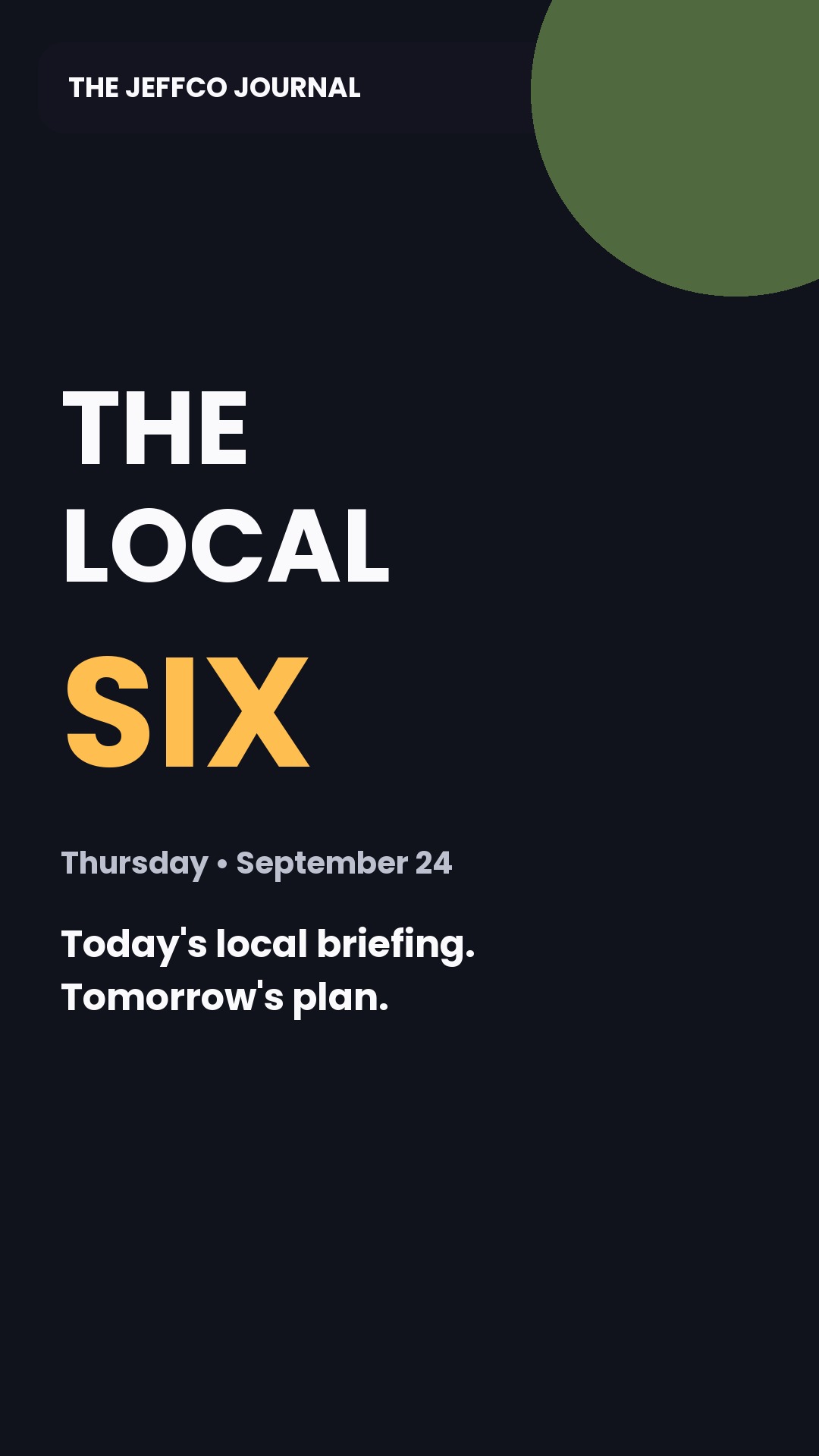 The Local 6:00 — Jefferson County, MO | September 24, 2026