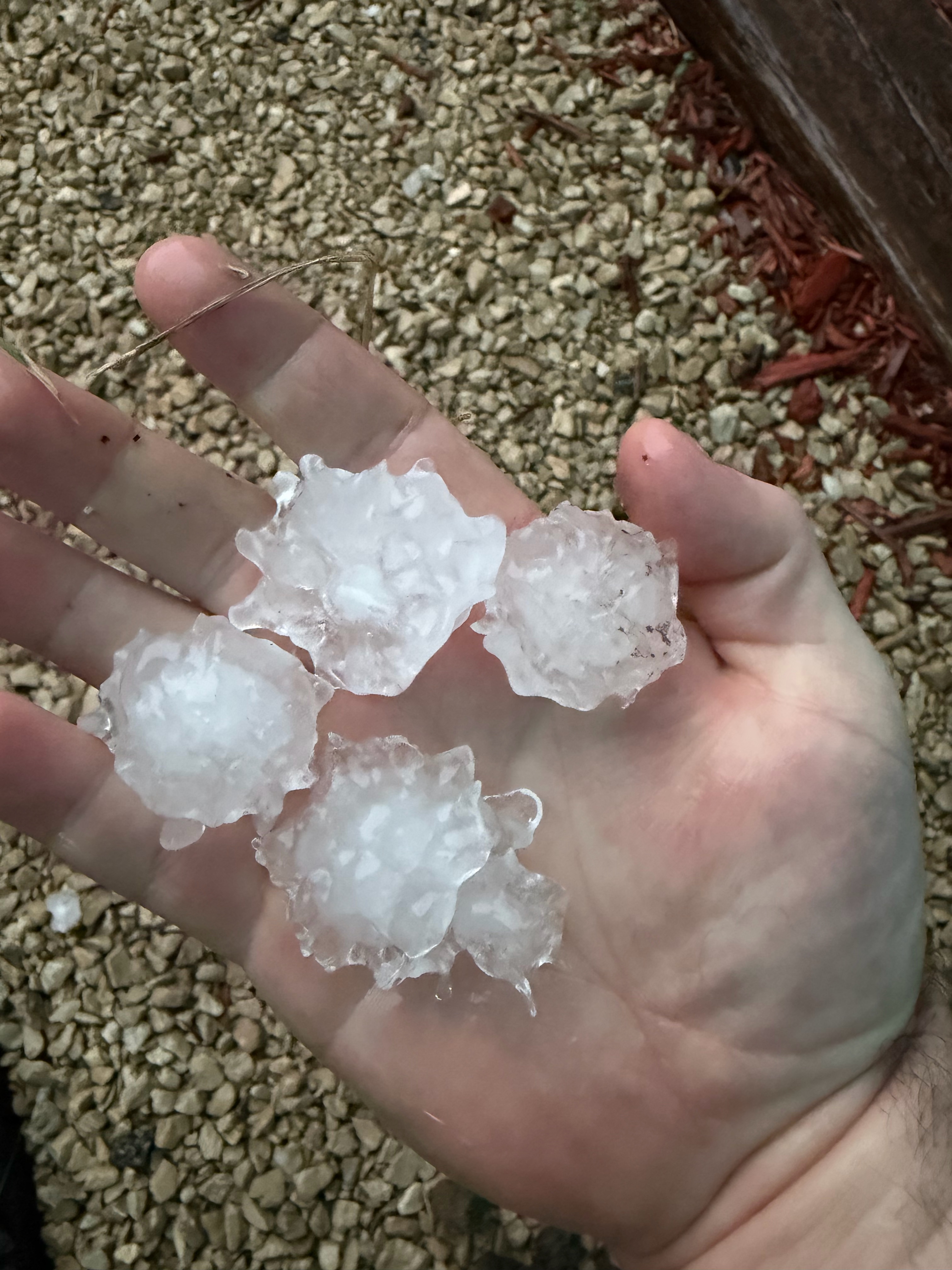 Golf ball–size hail confirmed east of Salina in Saline County