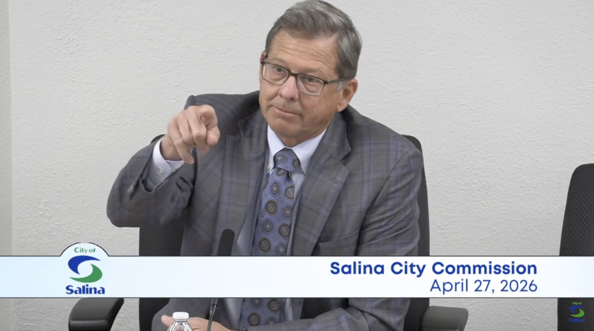 Mayor Mike Hoppock asks audience member to leave after decorum rules are broken