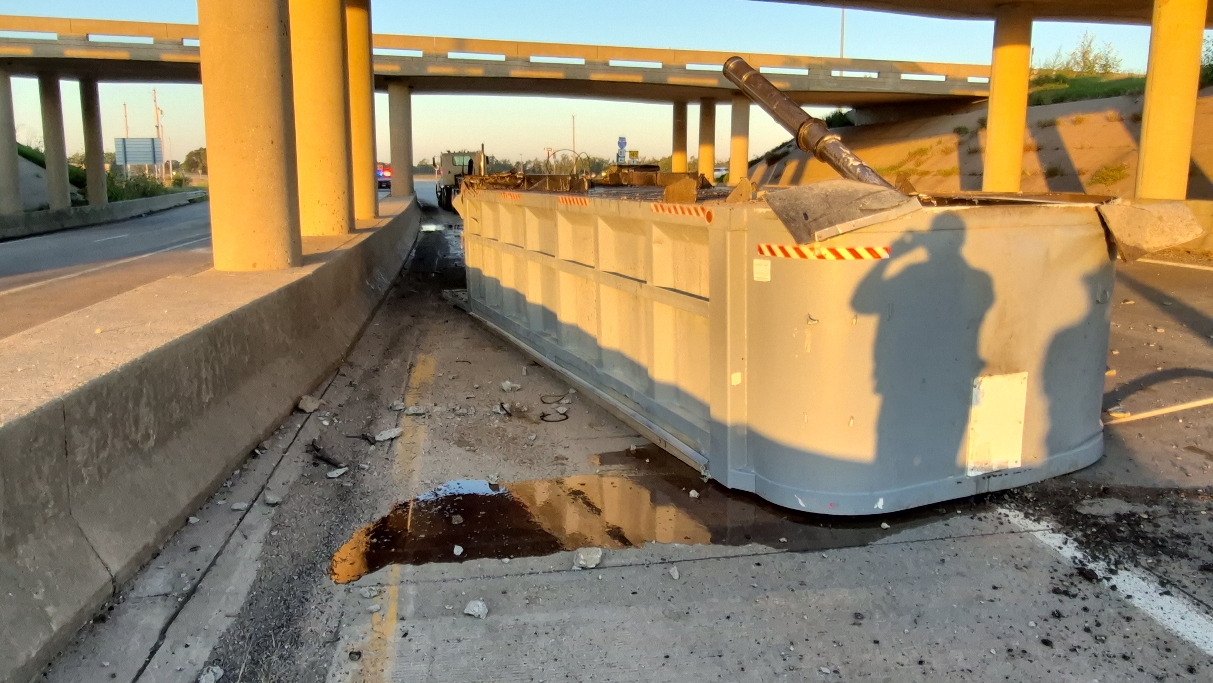 Semi-Truck Strikes I-135 Overpass Near State Street, Bringing Down Power Lines
