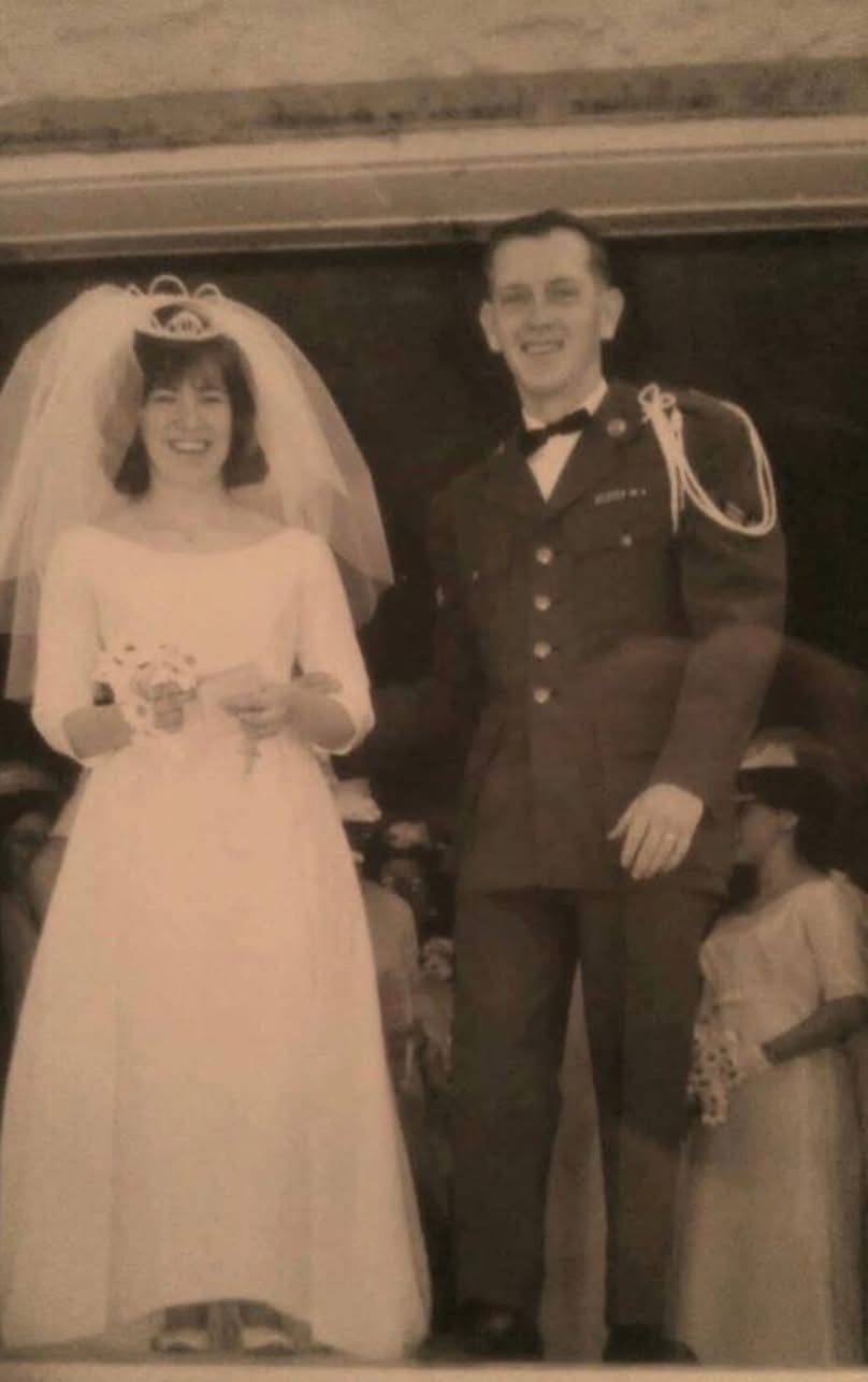 Larry and Judith Quinn on Their Wedding Day