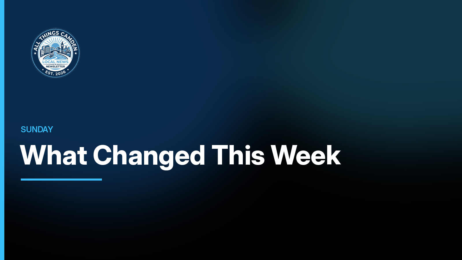 What changed in Camden this week