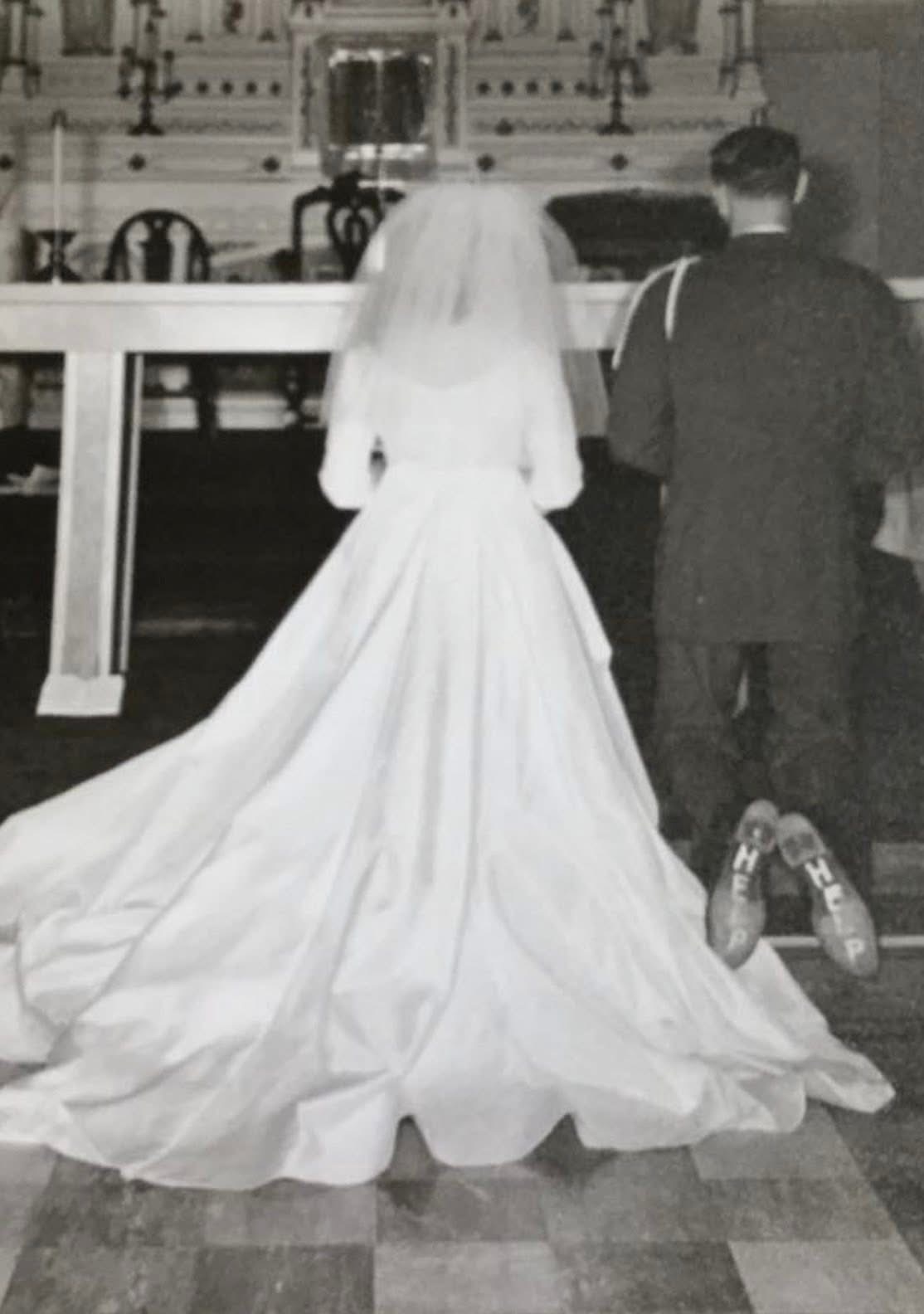 Larry and Judith Quinn on Their Wedding Day