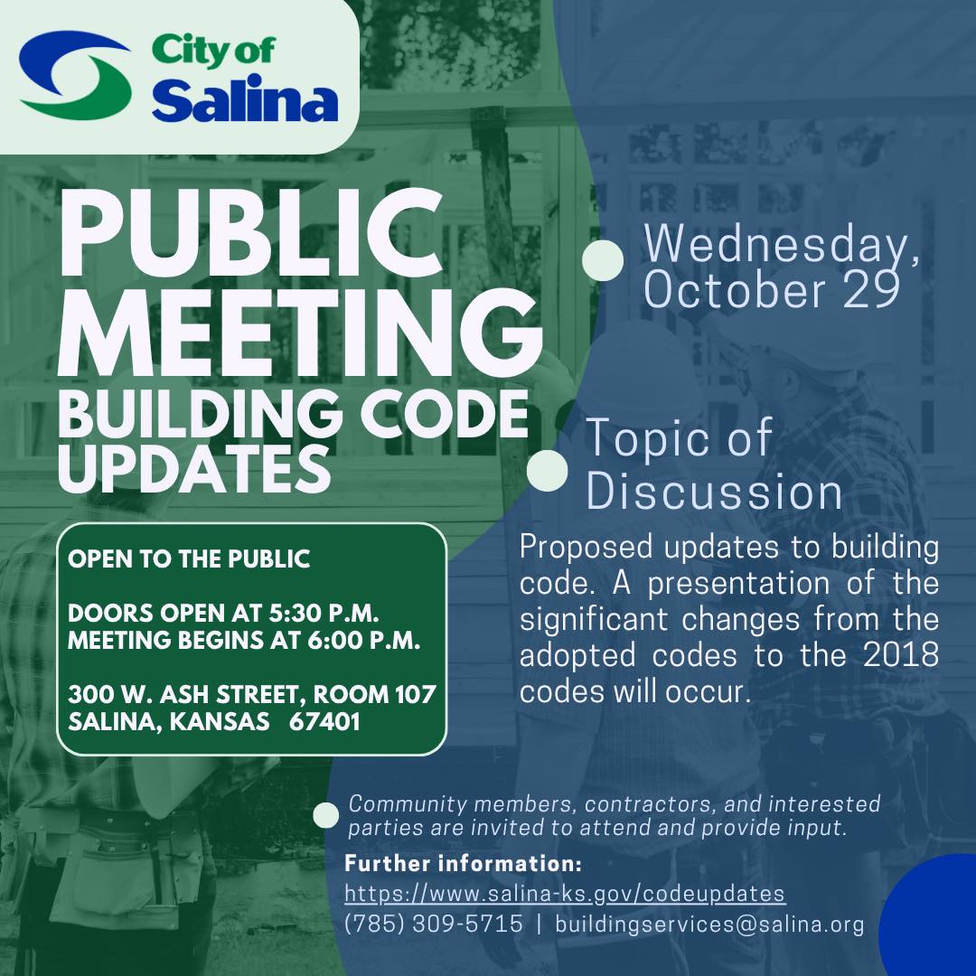 City of Salina Hosting Public Meeting on Building Code Updates Tonight