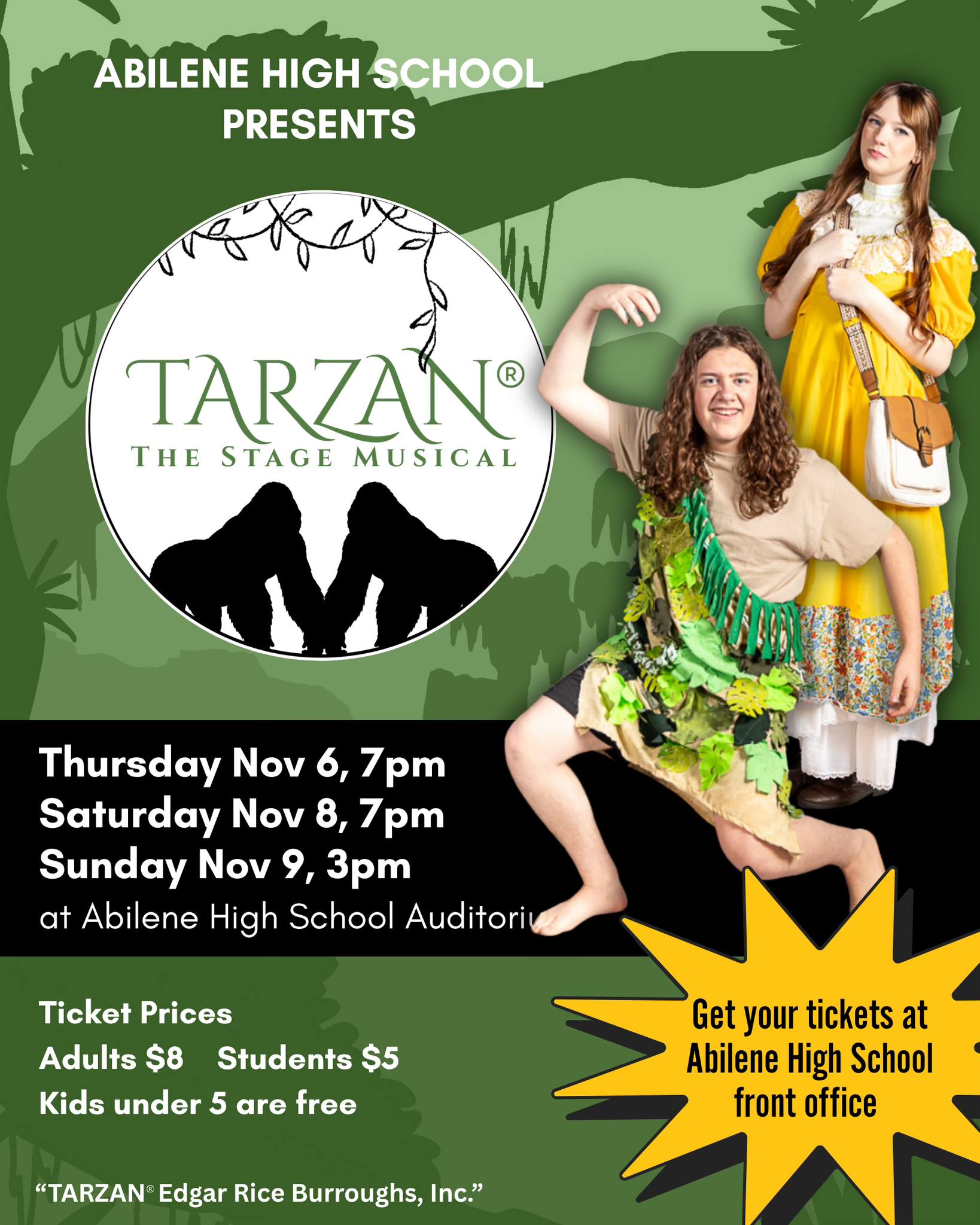 Abilene Students to Perform Disney's Tarzan This Week