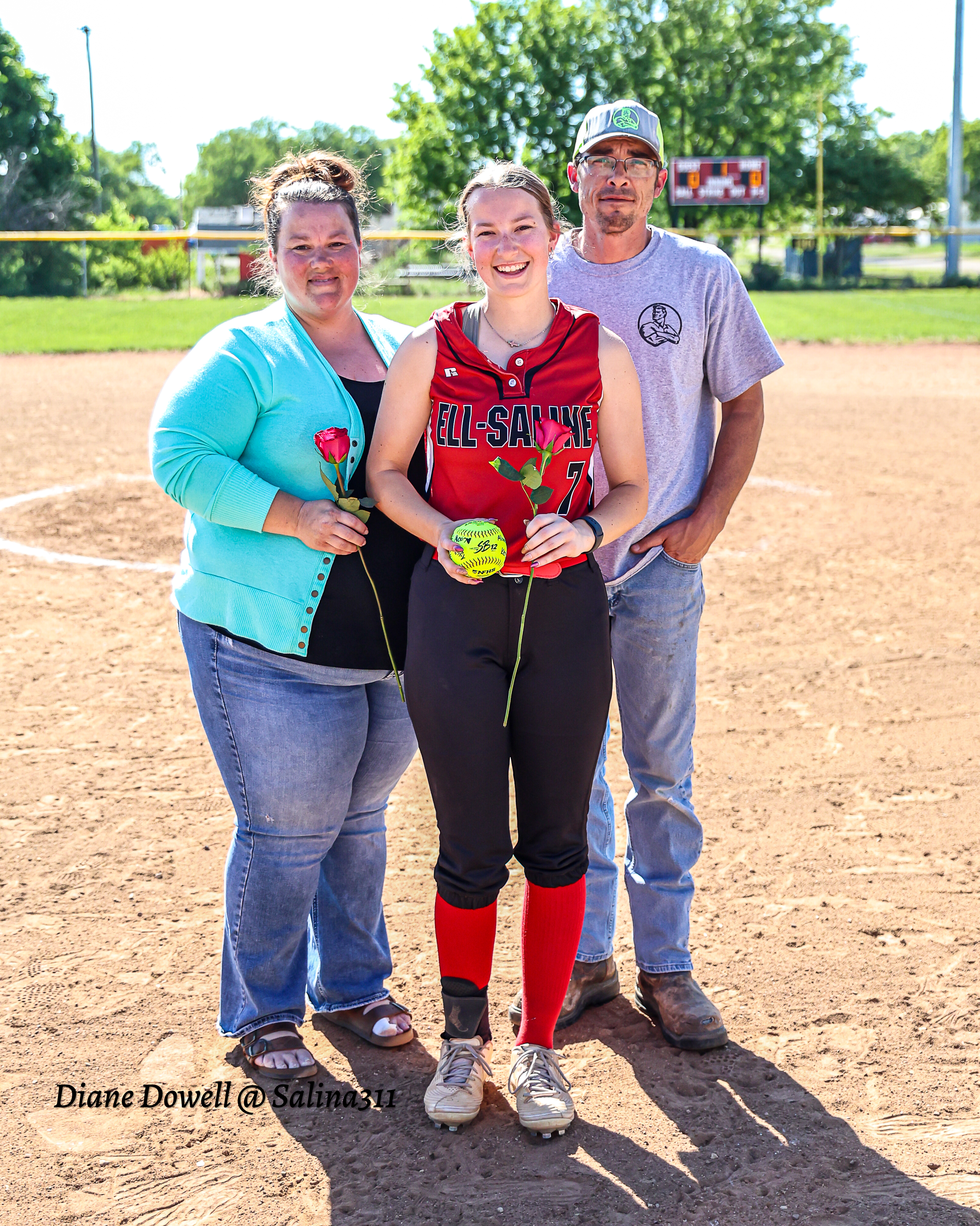 Riley Johnson #7 and parents