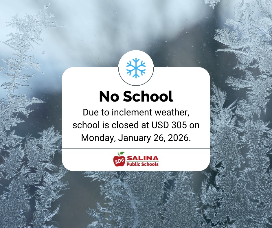 Salina Public Schools Closed on Monday, January 26