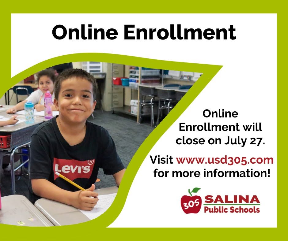 USD 305 Online Enrollment Deadline Set for July 27