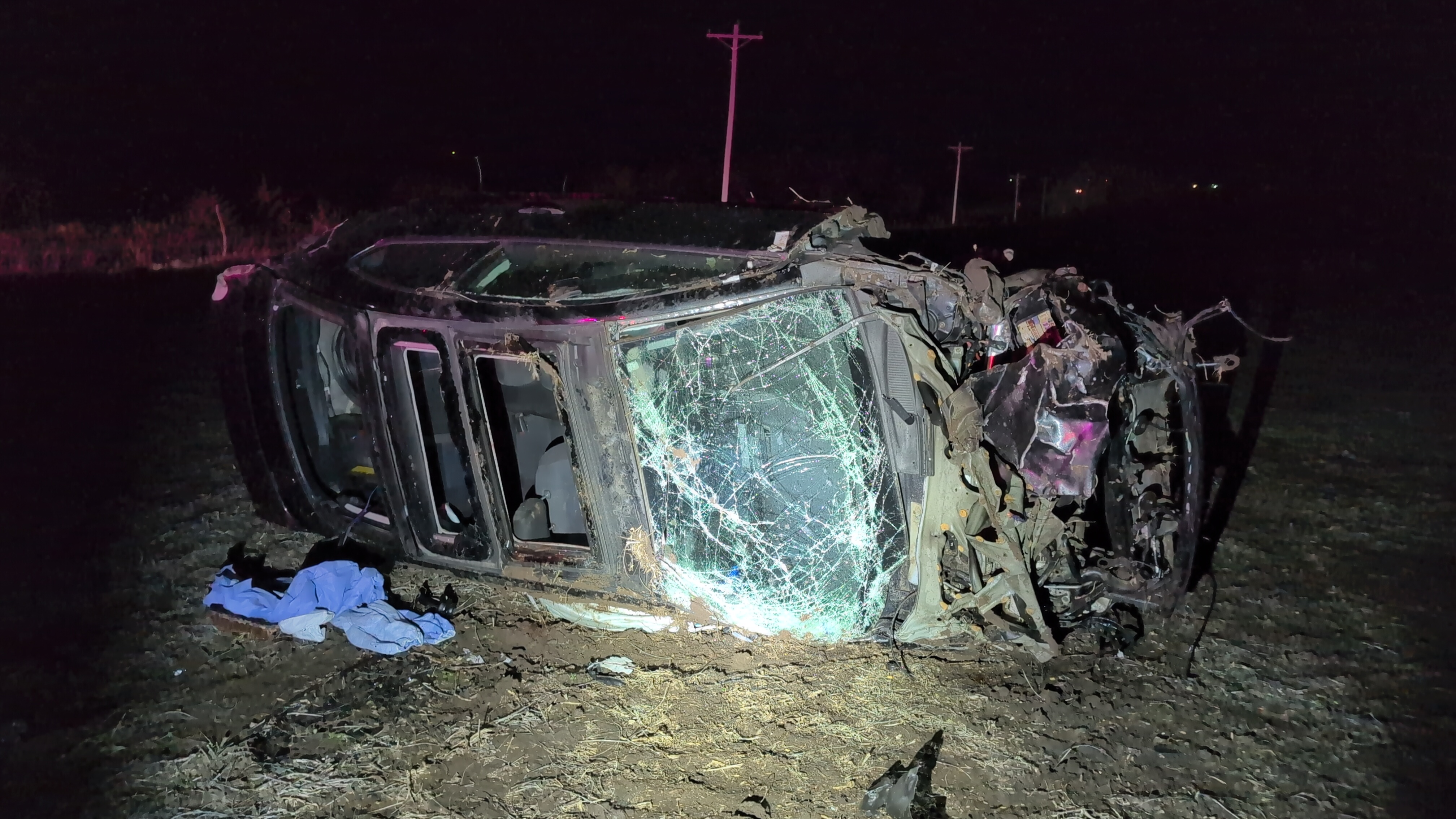 Single-Vehicle Rollover Crash Reported at Kipp and Cloud