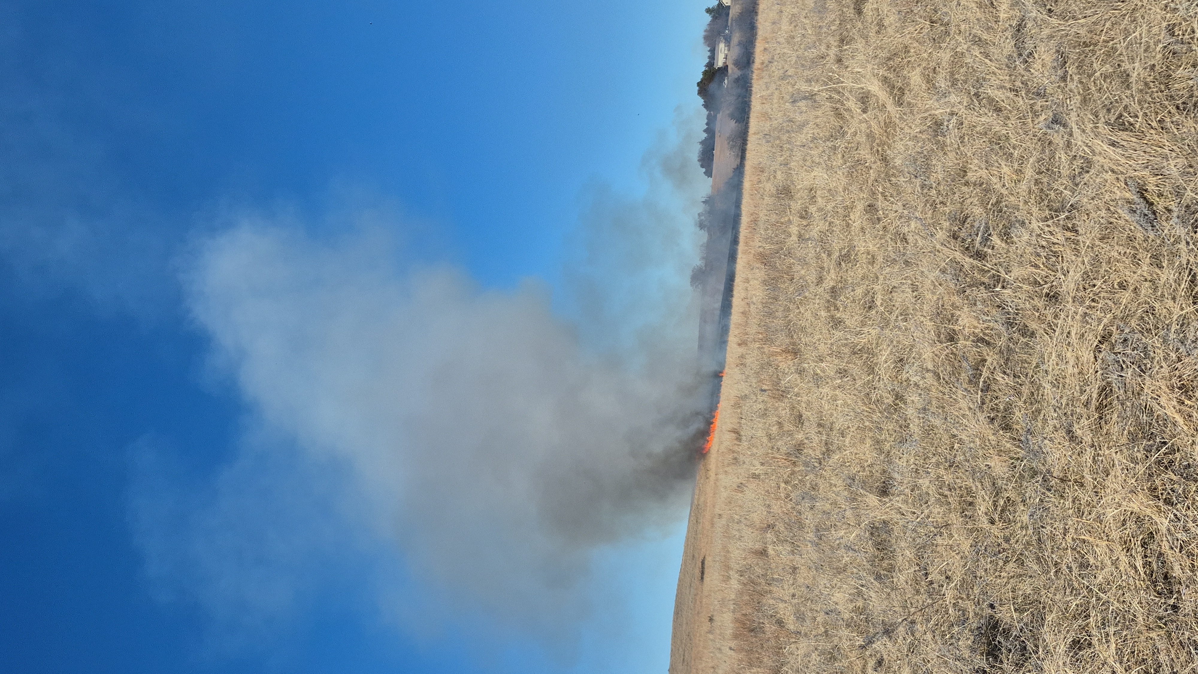 Pasture Fire Reported on South Burma Road