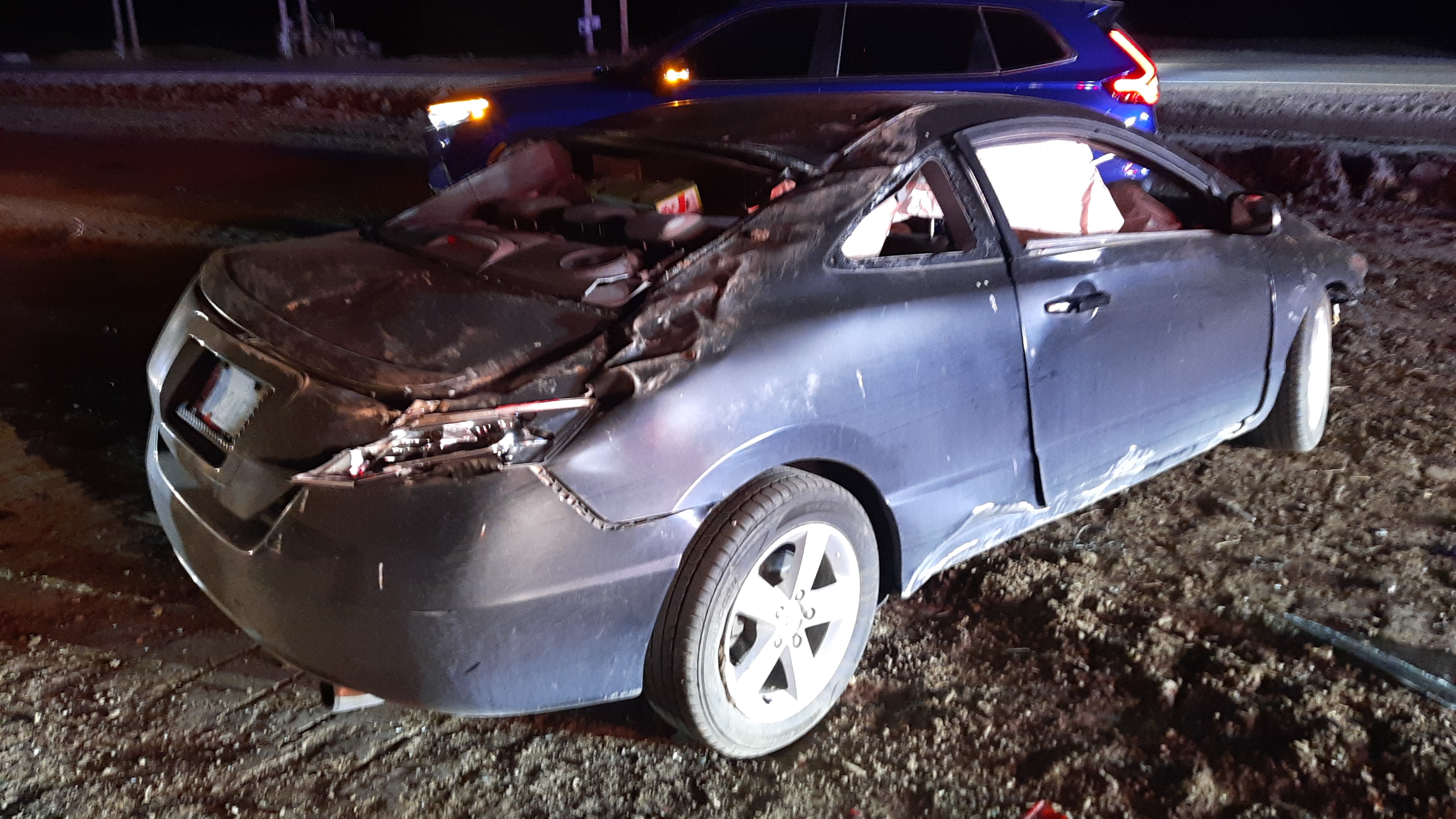 Rollover Crash Injures Two on K-4 Highway in Saline County