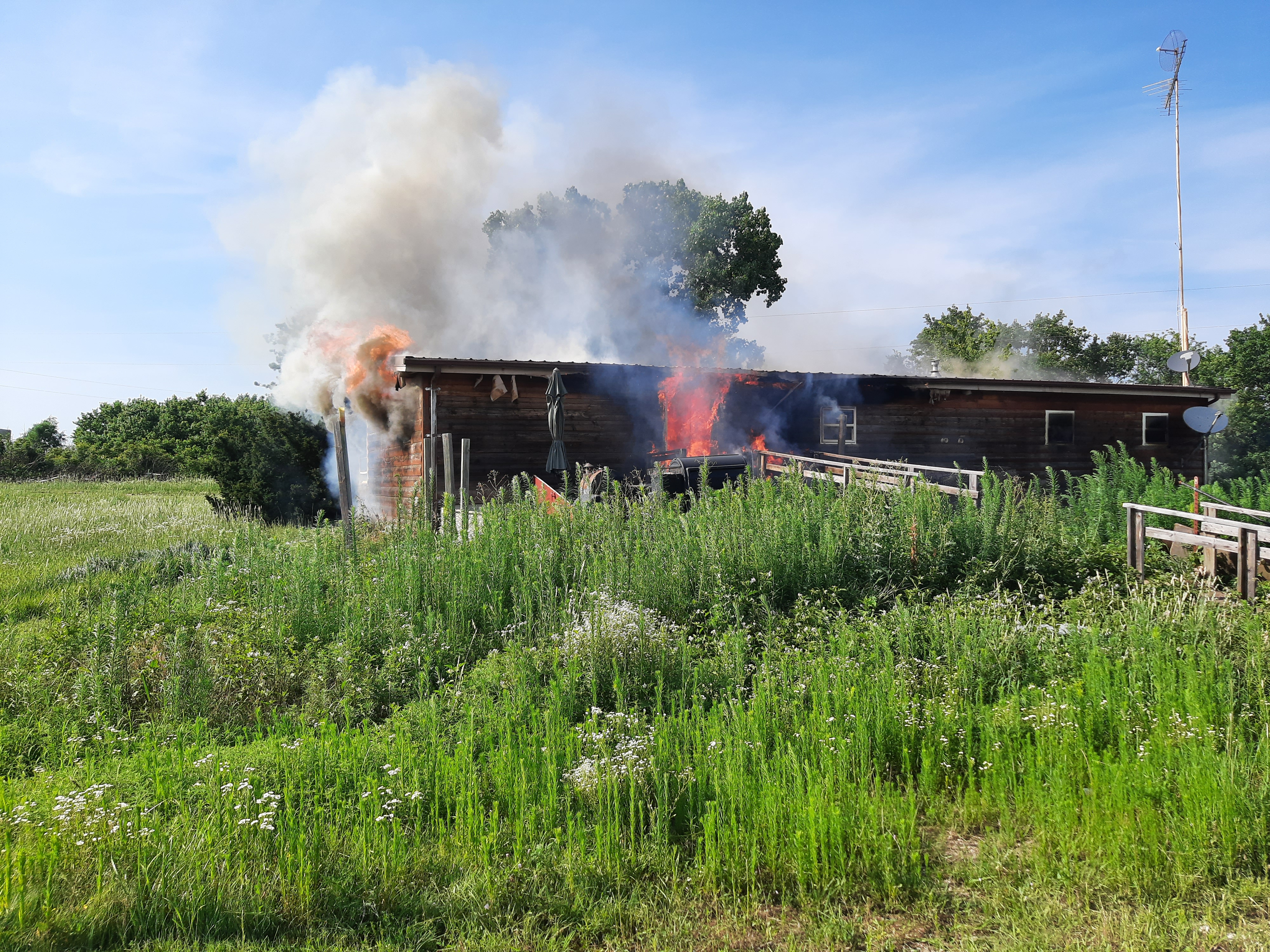 Rural Saline County Home Destroyed by Fire; 250 Baby Chickens Perish