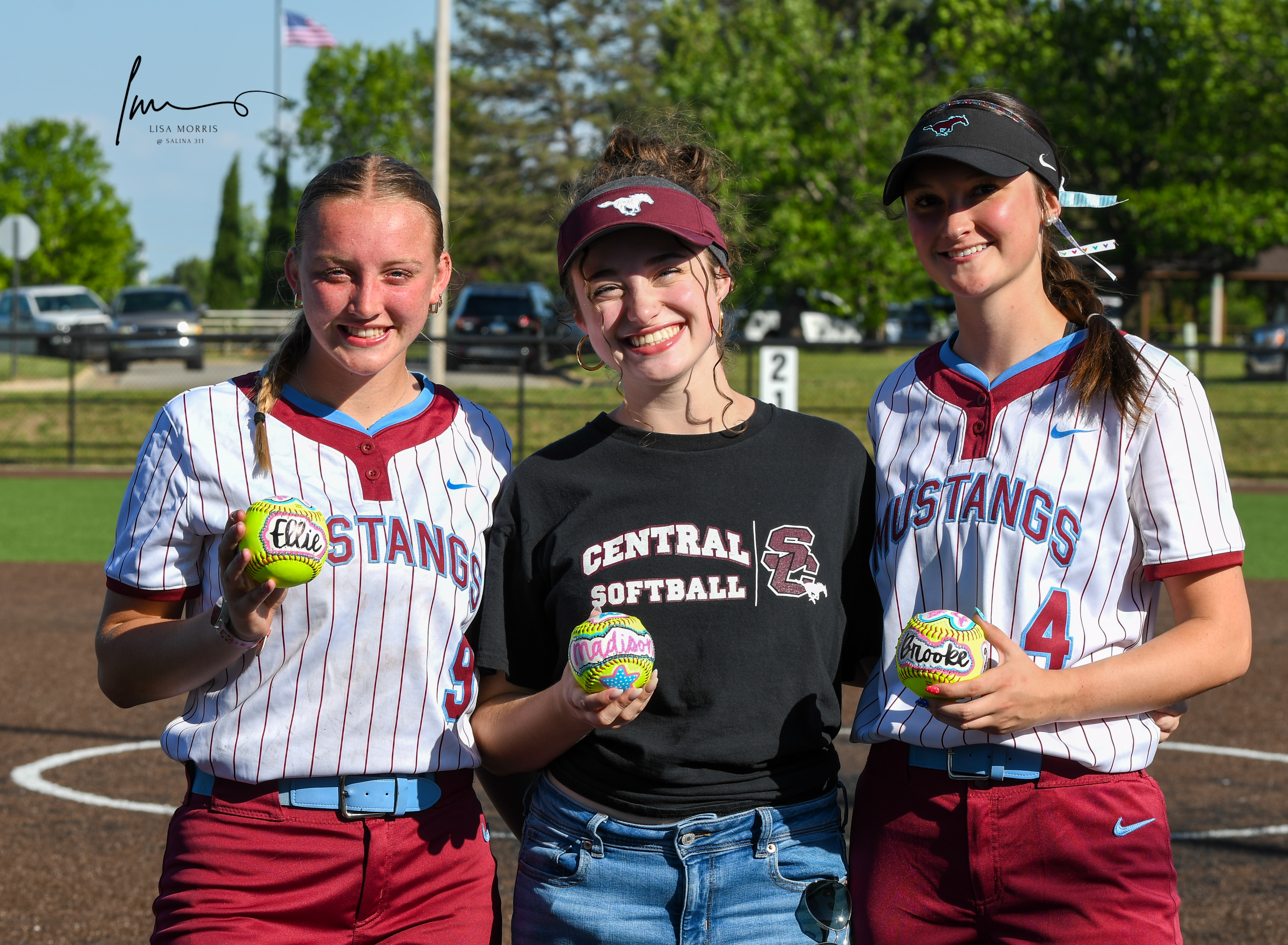 Salina Central Honors Three Softball Seniors at Final Home Game