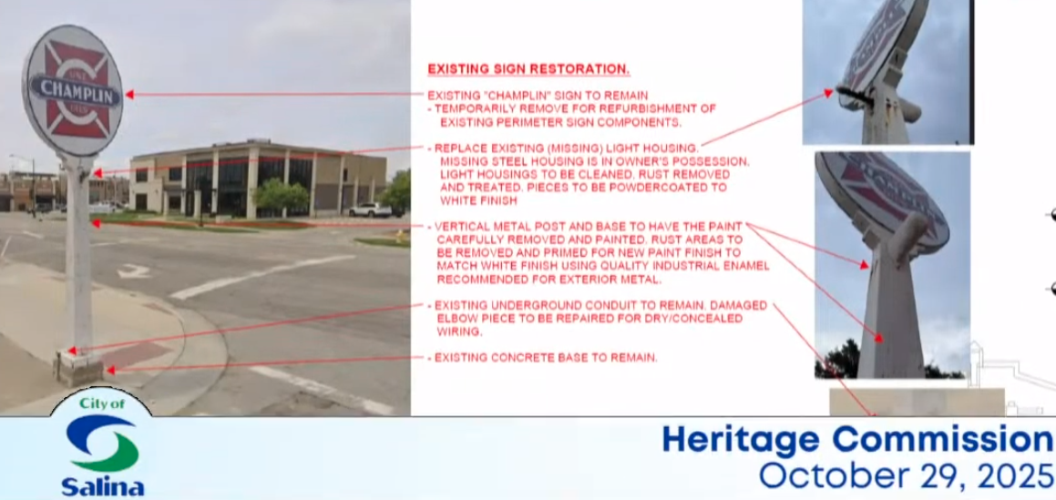 Heritage Commission Approves Restoration of Historic Champlain Oil Sign at Fourth and Iron