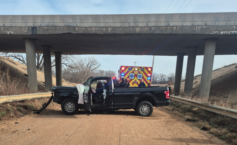 Driver Injured After Vehicle Leaves Roadway and Crashes Near US-81 Bridge