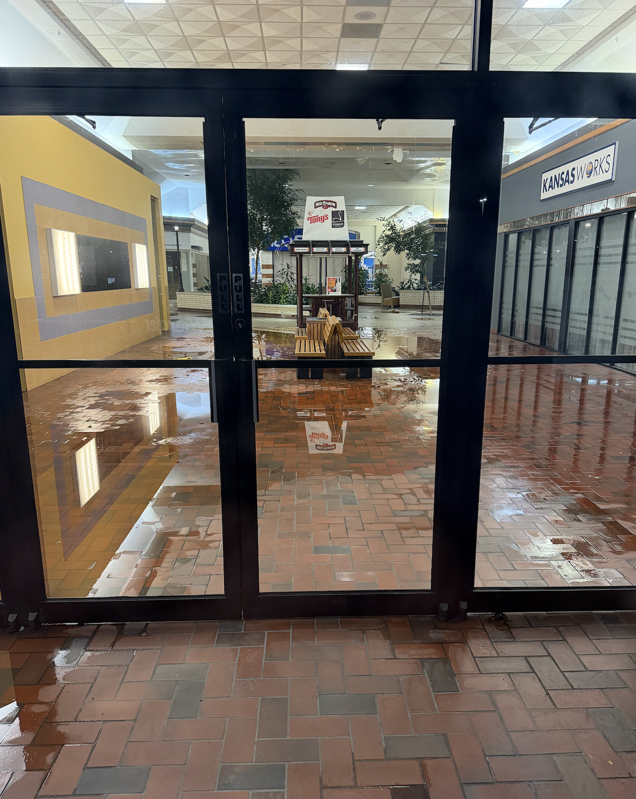 Central Mall Shows Renewed Water Damage After May 17-18 Rainfall