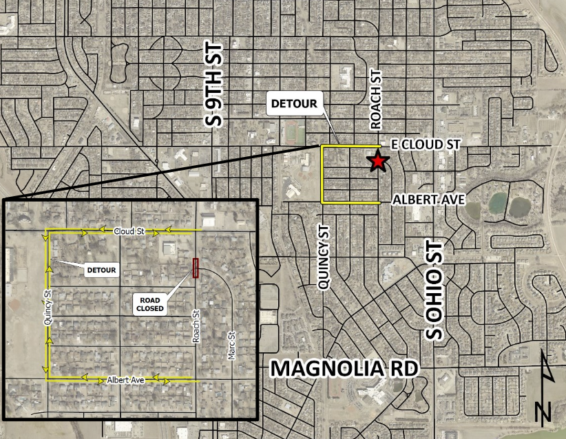 Roach Street Closes at Marc Street May 26 for Water Main Work
