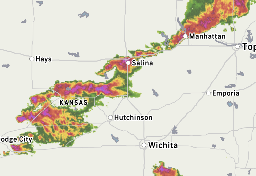 Severe Thunderstorm Warning Issued for Salina Area
