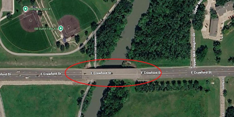 East Crawford Street bridge cut to one eastbound lane for repairs