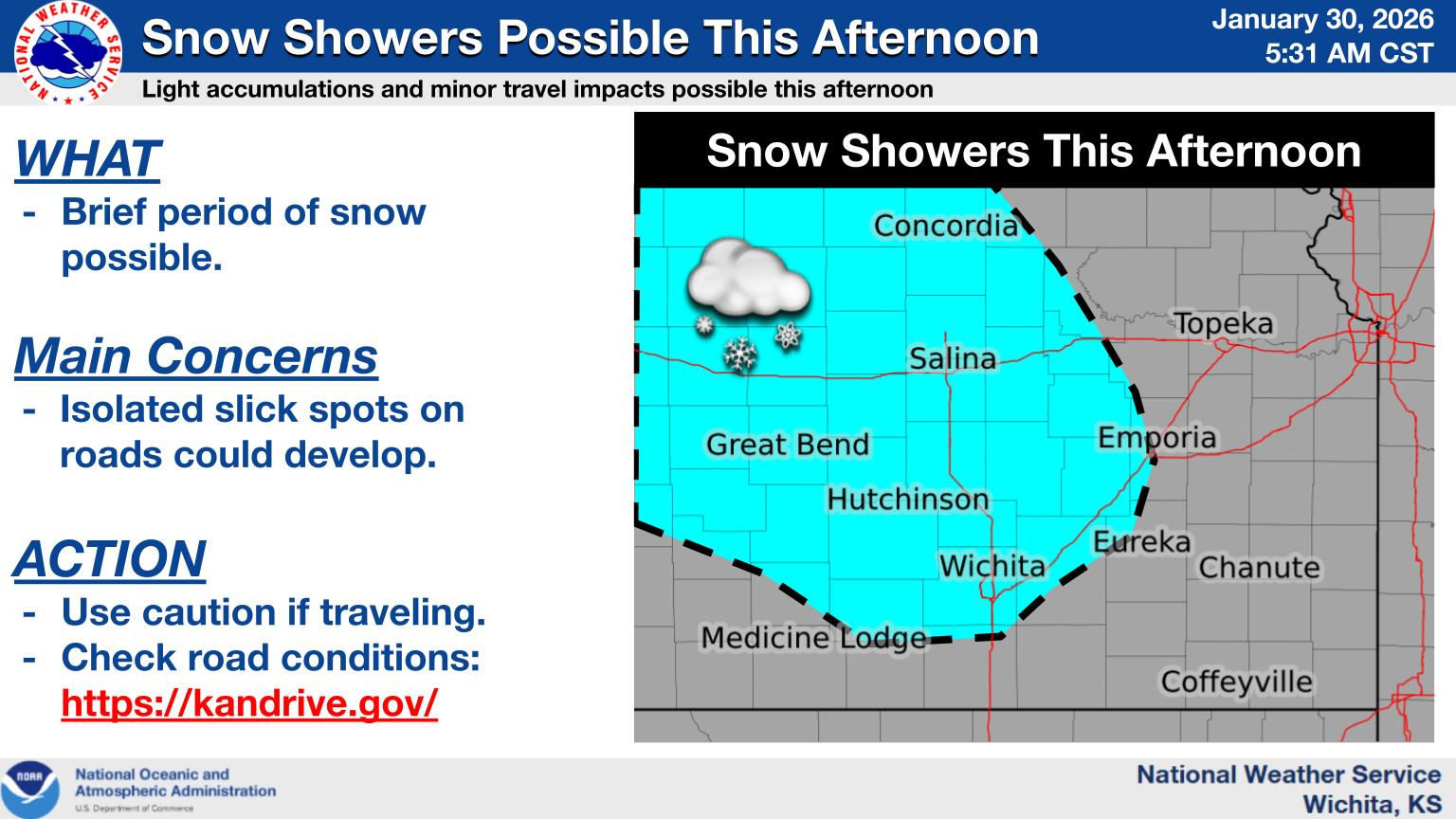 Brief Snow Shower Possible This Afternoon