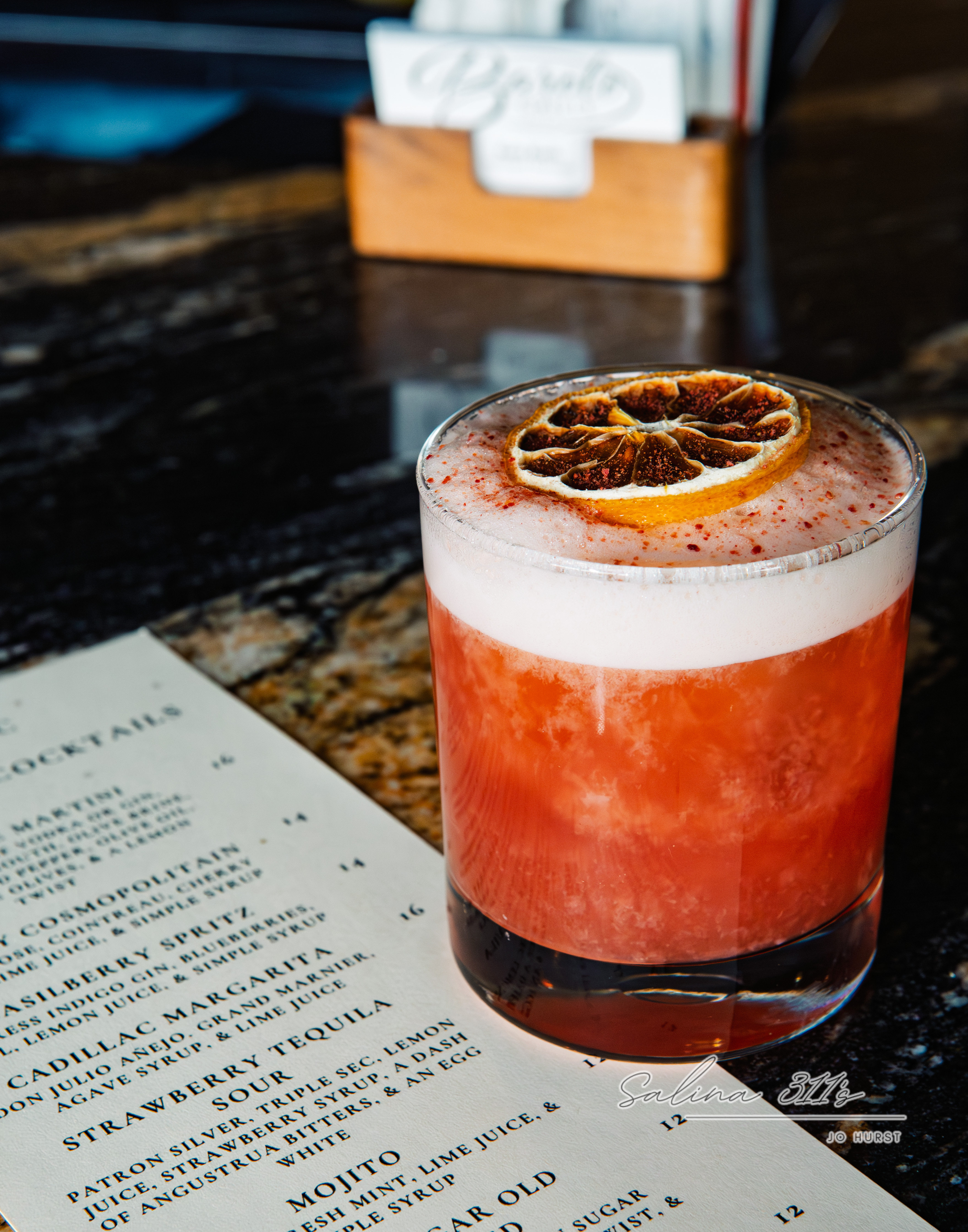 Barolo Grille: Strawberry Tequila Sour Blends Bright Citrus and Smooth Tequila Flavor