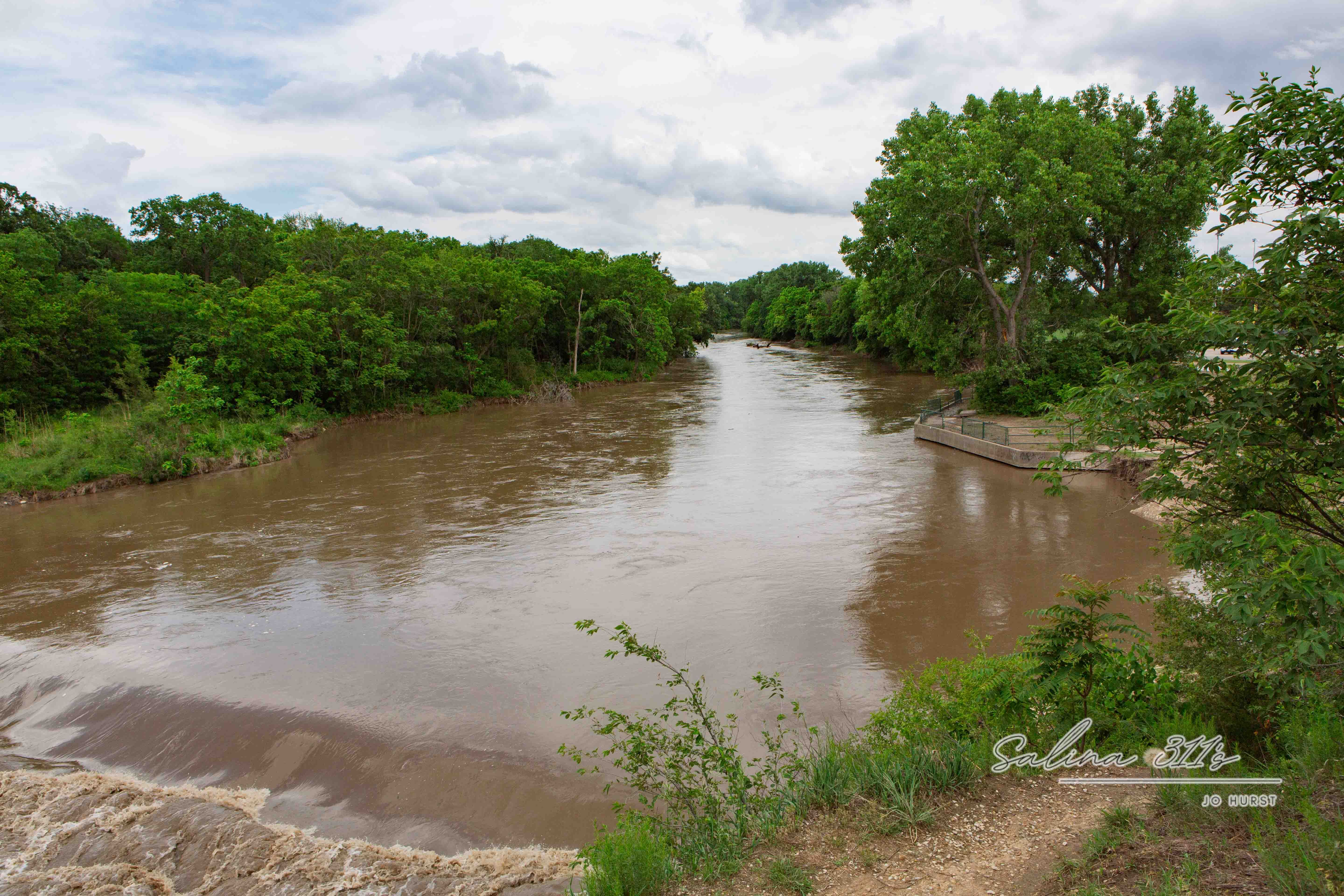 Smoky Hill River Moves Freely After First Strong Rain of the Season