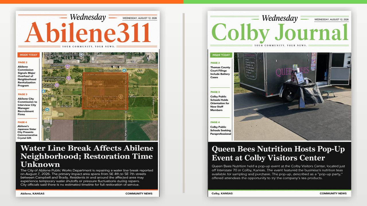 Salina311 Network Expands With New Newspapers Launched In Abilene and Colby
