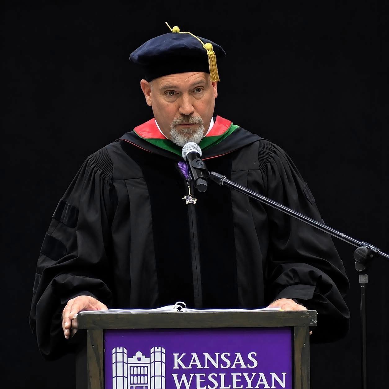 Dr. Sean Herrington Delivers Commencement Address at Kansas Wesleyan University Graduation 2026