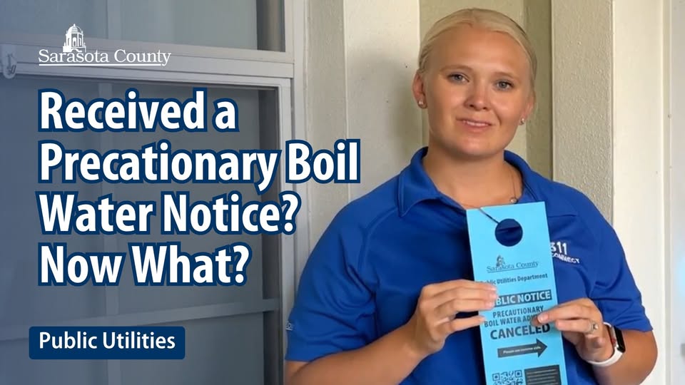 Sarasota County Reminds Residents of Boil Water Notice Procedures