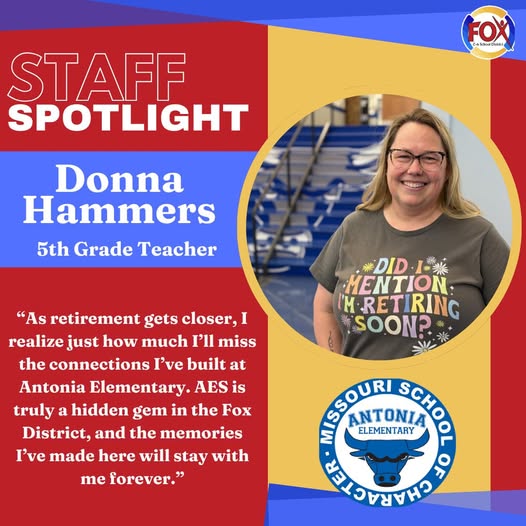 Antonia Elementary Teacher Retires After 30 Years in Fox C-6 District
