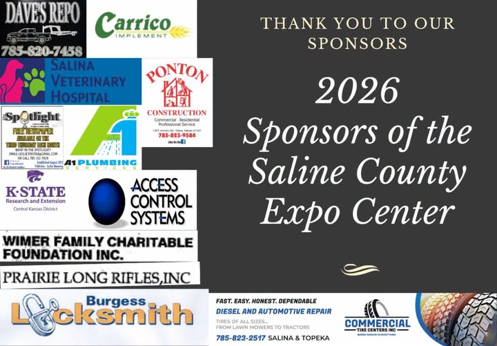 Saline County Expo Center Acknowledges Sponsor Support