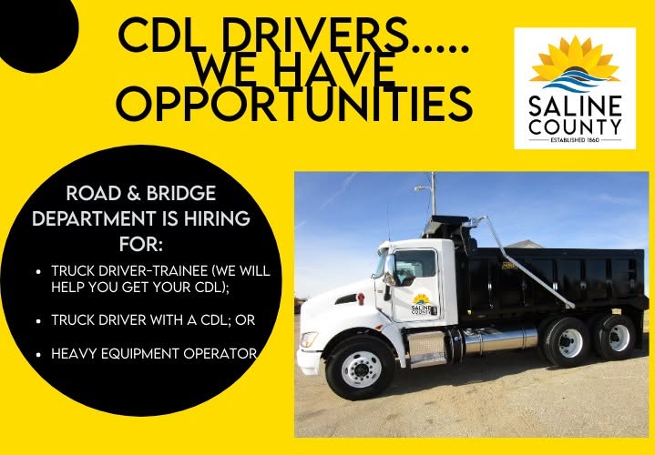 Saline County Hiring for Road & Bridge Department Positions