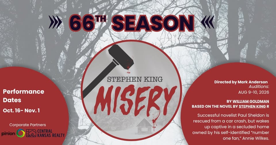 TheatreSalina to Stage Adaptation of Stephen King's 'Misery'