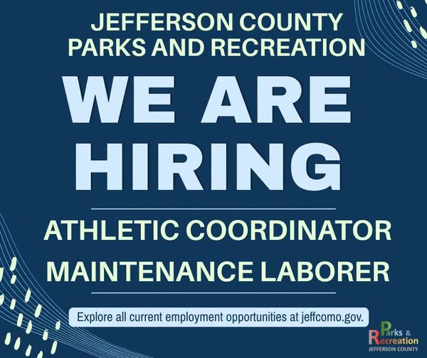 Jefferson County Parks & Recreation Hiring for Two Open Positions