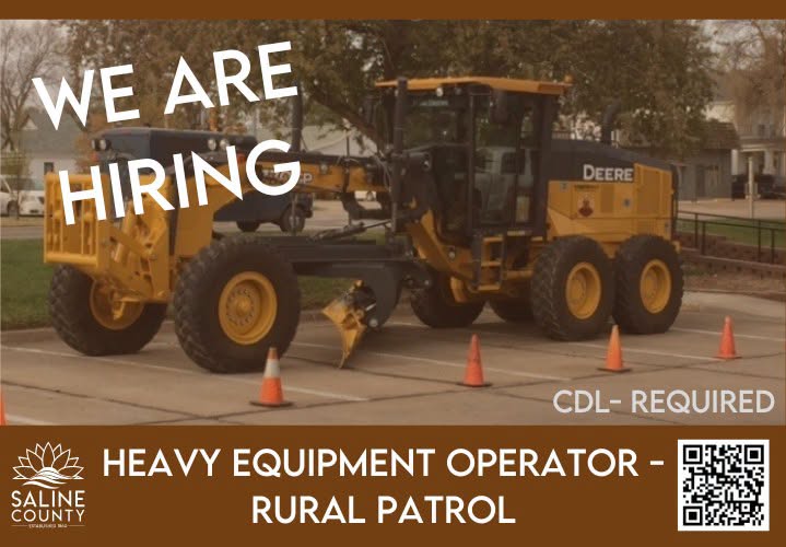 Saline County seeks applicants for heavy equipment patrol position