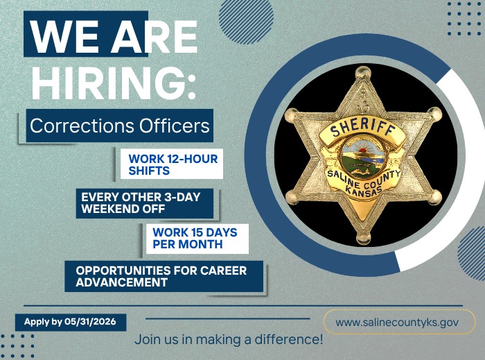 Saline County Sheriff's Office Accepting Corrections Officer Applications