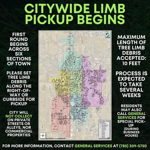 Salina Public Works Begins First Round of Citywide Limb Pickup