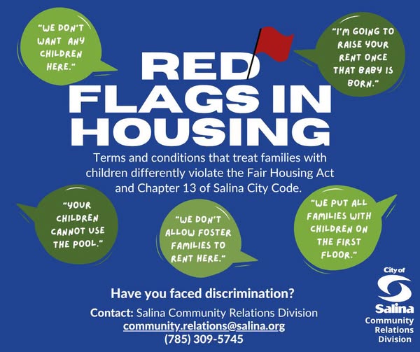 Salina Reminds Renters of Fair Housing Protections for Families With Children