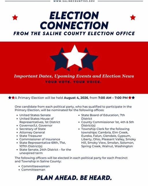Saline County Primary Election Set for August 4, 2026