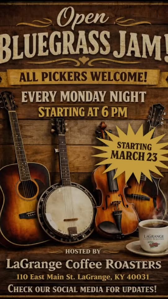 LaGrange Coffee Roasters to Host Open Bluegrass Jam Starting March 23