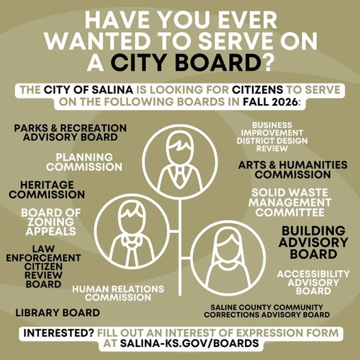 Salina Accepting Applications for Board and Commission Vacancies