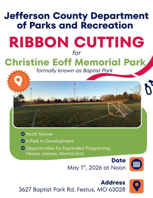 Jefferson County to Hold Ribbon Cutting for Christine Eoff Memorial Park